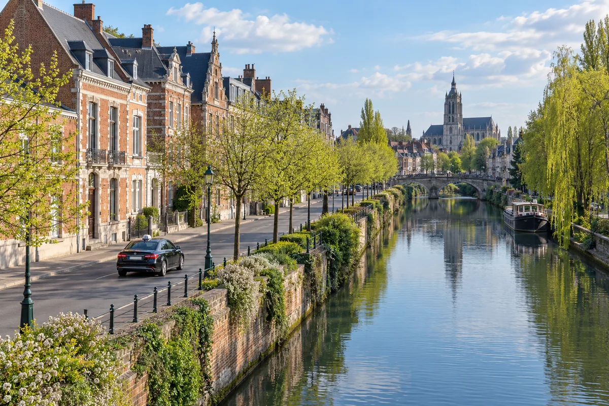 Trajet en taxi vers Cambrai
